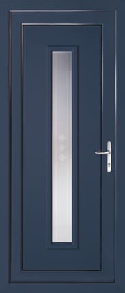 Rome One Sandblasted Diamond Panel uPVC Door