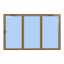 Bifold 2 Aluminium Bifold Irish/Irish Oak Open Out 2 Bifold 2 Aluminium Bifold Irish/Irish Oak Open Out - Image 2