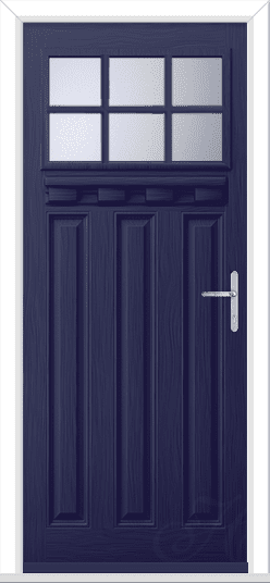 Blue Lakewood 1 External Shelf Geo Bar GRP Composite Door