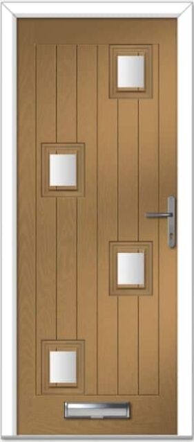 Irish Oak Seminole 5 Left Farmhouse Composite Door