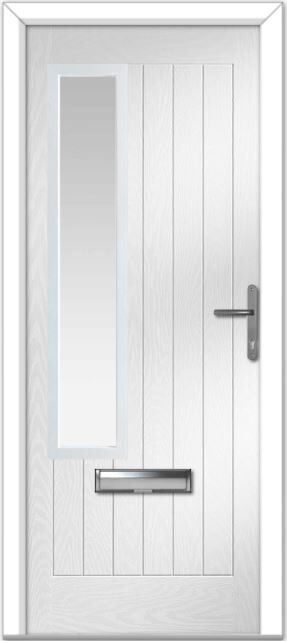 White Augusta Left Farmhouse Composite Door