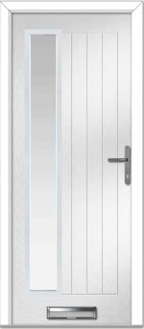 White Augusta Long Left Farmhouse Composite Door 1 White Augusta Long Left Farmhouse Composite Door