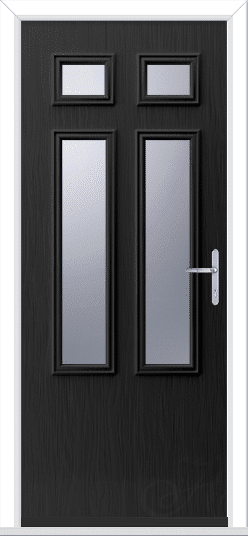 Black Flush Lancia 4 GRP Composite Door 1 Black Flush Lancia 4 GRP Composite Door