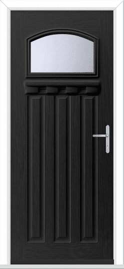 Black Hebden External Shelf GRP Composite Door 1 Black Hebden External Shelf GRP Composite Door