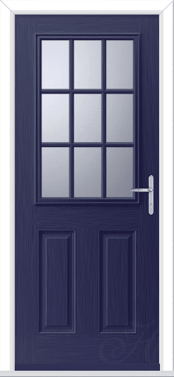 Blue Mulsanne 1 Geo Bar GRP Composite Door 1 Blue Mulsanne 1 Geo Bar GRP Composite Door