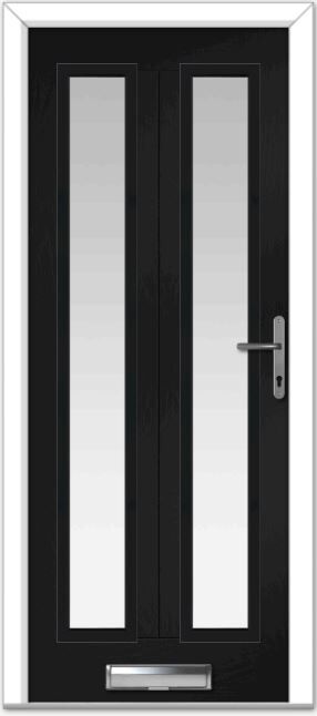 Black Augusta Long 2 Farmhouse Composite Door