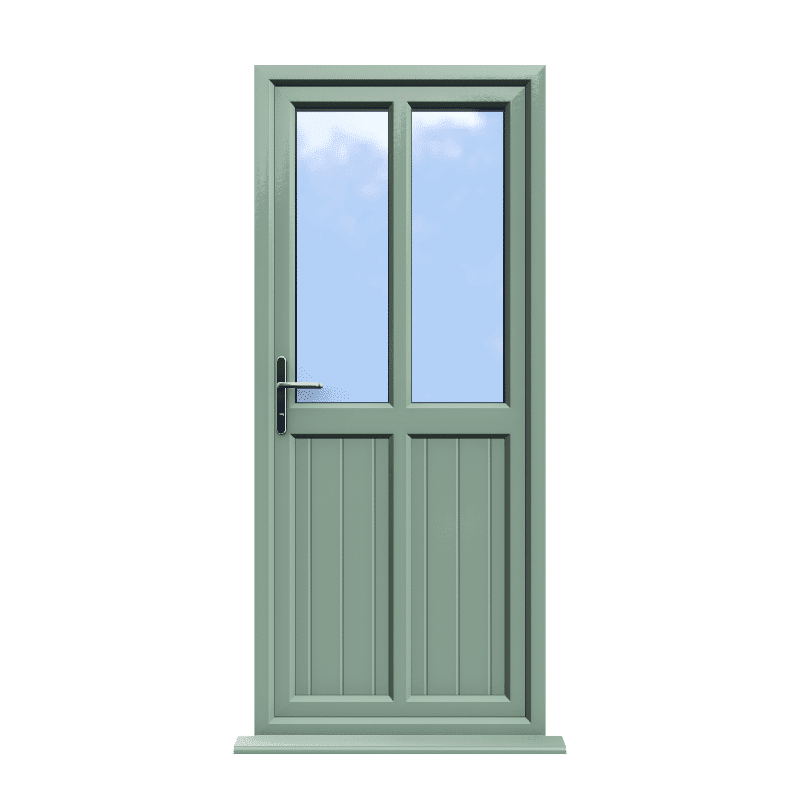 Edinburgh - Chartwell Green On White uPVC uPVC Door Shiplap Supply Only 1 Edinburgh - Chartwell Green White uPVC uPVC Door Shiplap Supply Only