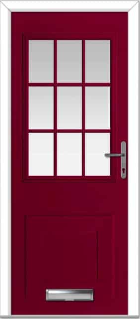 Red Tatton Grid Composite Door 1 Red Tatton Grid Composite Door