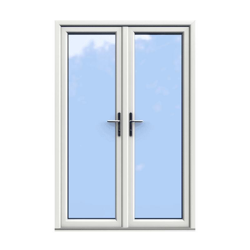 White Double Glazed uPVC French Door 1440 x 2100 1 1400 x 2100 uPVC French