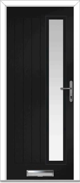 Black Augusta Long Right Farmhouse Composite Door 1 Black Augusta Long Right Farmhouse Composite Door