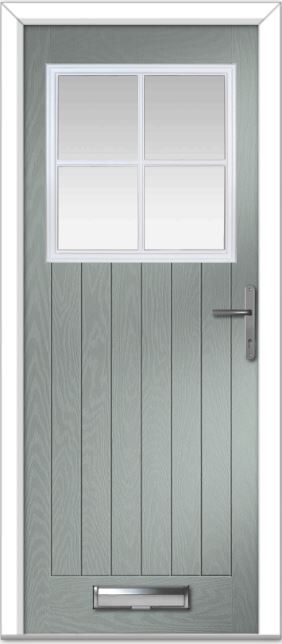 Agate Grey Merion 4 Grid Farmhouse Composite Door
