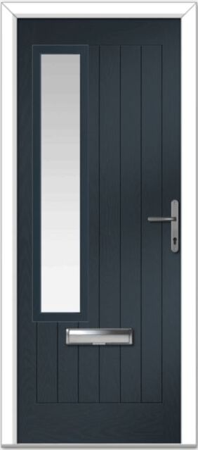 Anthracite Grey Augusta Left Farmhouse Composite Door