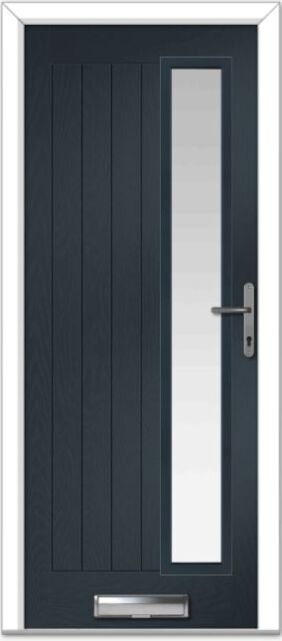 Anthracite Grey Augusta Long Right Farmhouse Composite Door