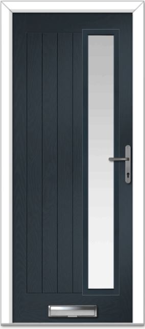 Anthracite Grey Augusta Long Right Farmhouse Composite Door