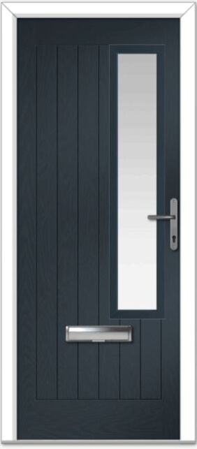Anthracite Grey Augusta Right Farmhouse Composite Door