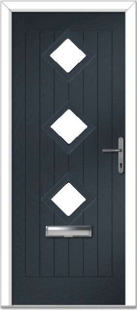 Anthracite Grey Belfry 3 Farmhouse Composite Door
