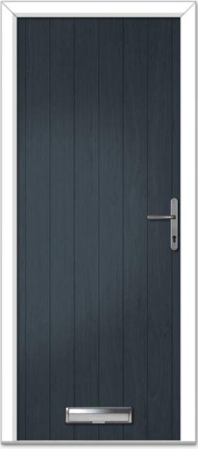 Anthracite Grey Cottage Solid Composite Door