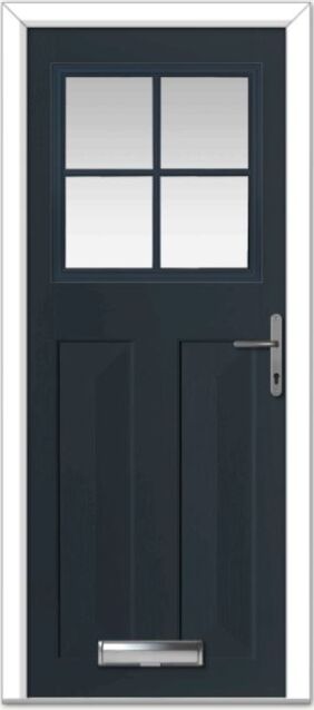 Anthracite Grey Eaton Grid Composite Door