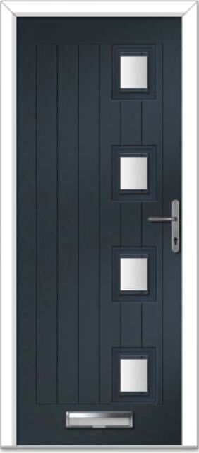Anthracite Grey Seminole 4 Right Farmhouse Composite Door
