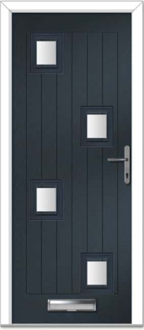 Anthracite Grey Seminole 5 Right Farmhouse Composite Door