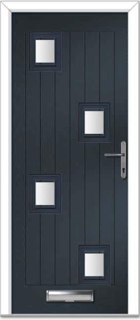 Anthracite Grey Seminole 5 Right Farmhouse Composite Door
