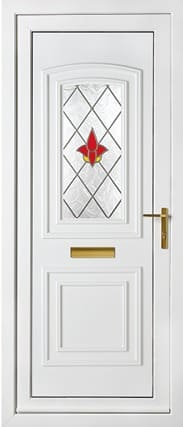 Balmoral One Small Red Campion Panel External uPVC Door