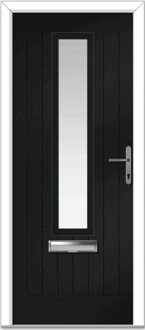 Black Augusta Centre Farmhouse Composite Door