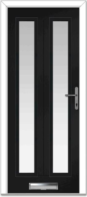 Black Augusta Long 2 Farmhouse Composite Door