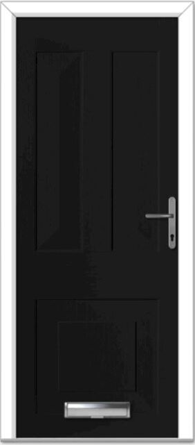 Black Knightsbridge Solid Composite Door
