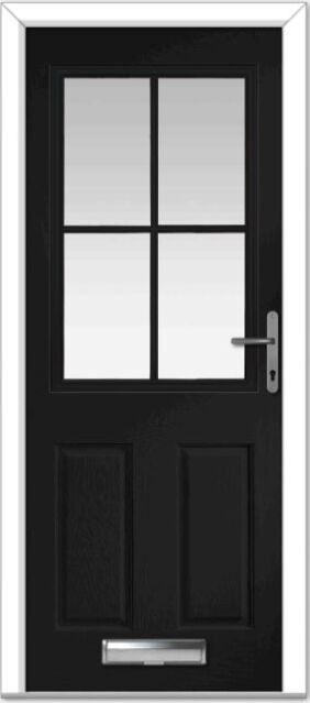 Black Lyntham 4 Lite Grid Composite Door Order