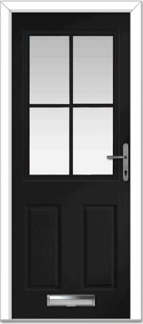 Black Lyntham 4 Lite Grid Composite Door Order