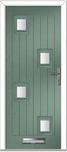 Chartwell Green Seminole 5 Right Farmhouse Composite Door