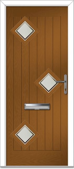Golden Oak Belfry 3 Right Composite Door