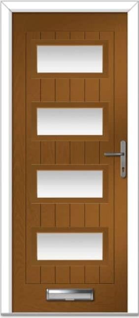 Golden Oak Oakmont Farmhouse Composite Door