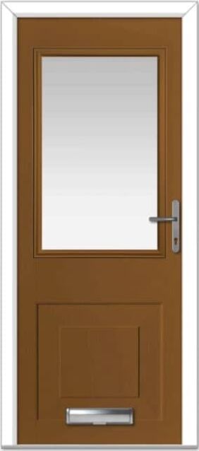 Golden Oak Tatton 4 Grid Lite Composite Door