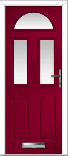 Red Riviera Sunburst Composite Door