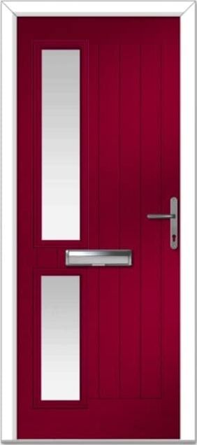 Red Valderrama Left Farmhouse Composite Door