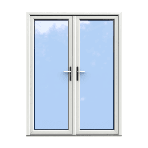 White Double Glazed uPVC French Door 1600 x 2100