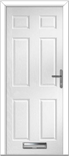 White Muirfield Solid Composite Door