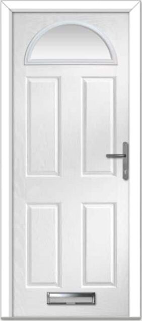 White Portrush Composite Door