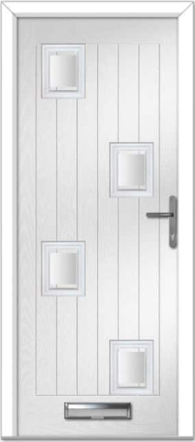 White Seminole 5 Right Farmhouse Composite Door