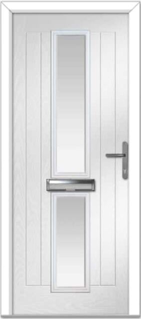 White Valderrama Centre Farmhouse Composite Door