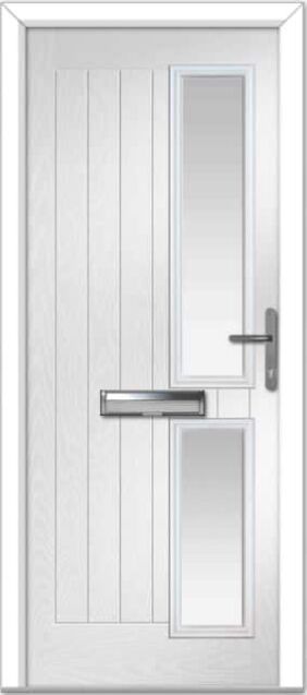 White Valderrama Right Farmhouse Composite Door