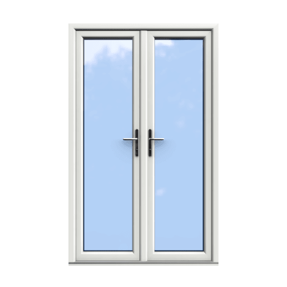 White Double Glazed uPVC French Door 1300 x 2100