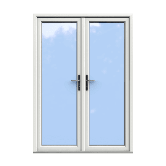 White Double Glazed uPVC French Door 1500 x 2100