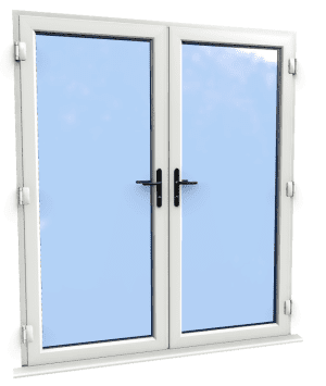 White Double Glazed uPVC French Door