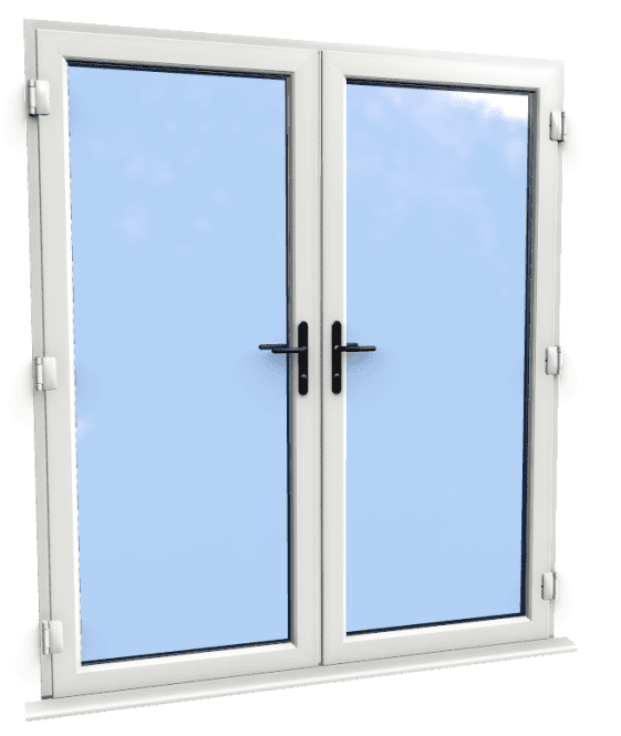 White Double Glazed uPVC French Door