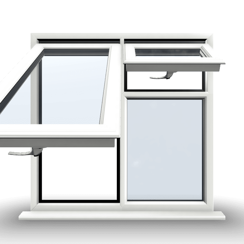 3 Section Left Top Hung, Right Top Hung Over Fixed Window 1 3 Section Left Top Hung, Right Top Hung Over Fixed Window