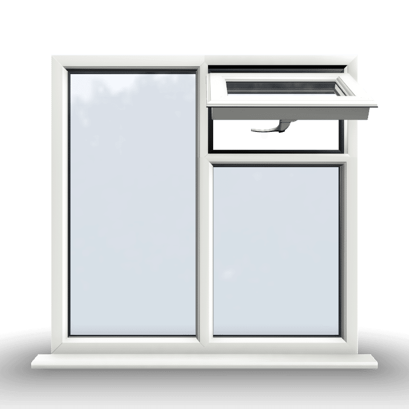 3 Section, Small Top Right Hung Over Fixed, and Side Fixed Window 1 3 Section, Small Top Right Hung Over Fixed, and Side Fixed Window