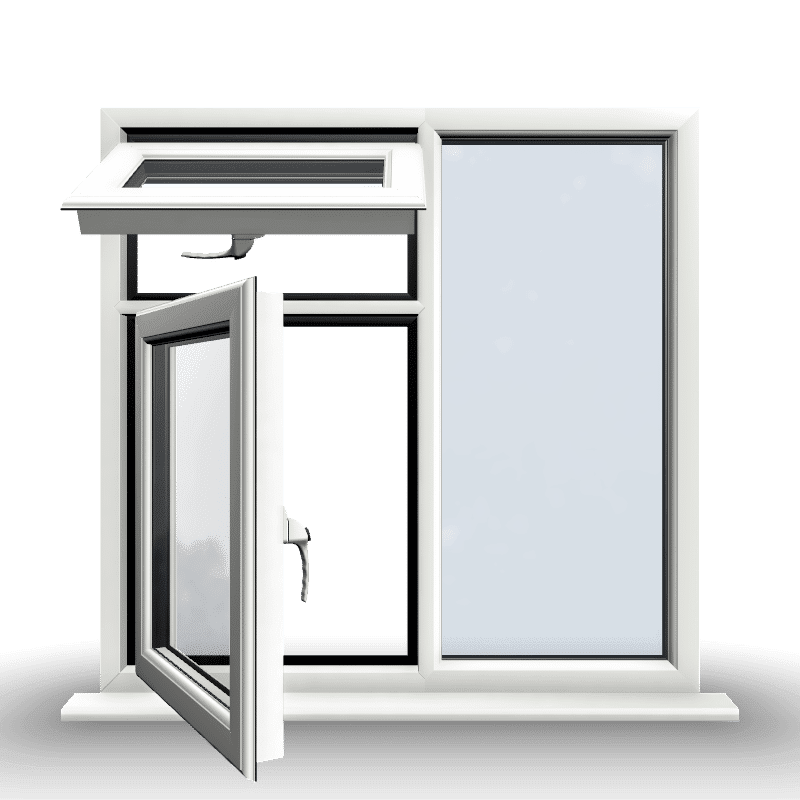 3 Section Top Hung, Left Hung Next To Fixed Window 1 3 Section Top Hung, Left Hung Next To Fixed Window